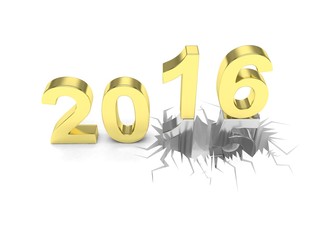 2015-2016 change new year 2016 isolated
