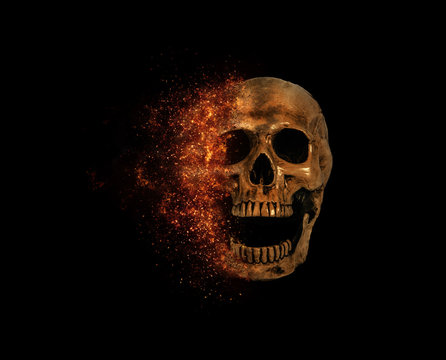 skull flames Fire effect