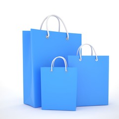 Paper Shopping Bags isolated on white background