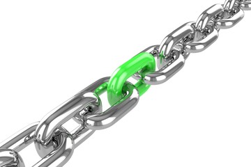 Fototapeta premium render stainless steel chain