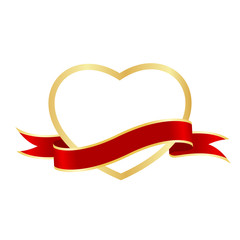 heart frame ribbon