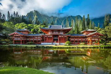 Fototapeten Byodo-In Temple at the Valley of the Temples © shanemyersphoto