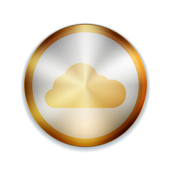 Cloud button gold