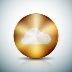 Cloud button gold
