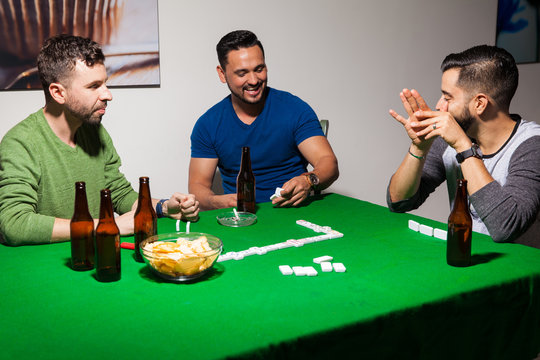 Men Having Fun During Poker Night