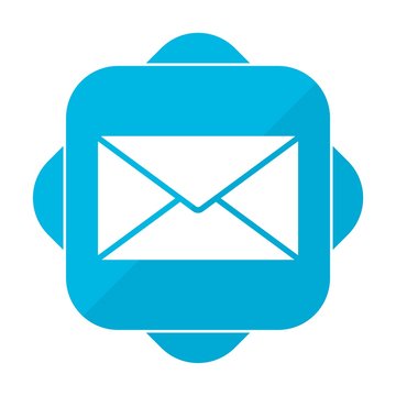 Blue square icon letter