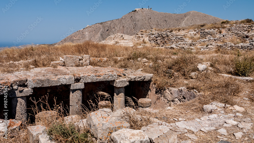 Wall mural santorini. greece. ancient thera.