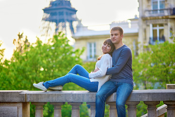 Young loving couple in Paris