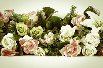 Stock Photo:.vintage flower background - vintage effect style pi