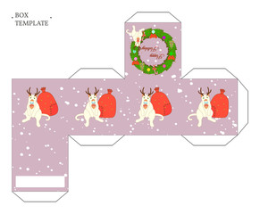 Holiday box template.