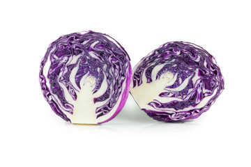 Fototapeta premium Red cabbage isolated on white background