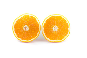 Oranges isolated on white background