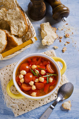 Clear soup with vegetables