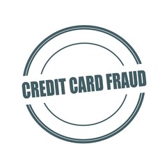 CREDIT CARD FRAUD stamp text on circle on white background