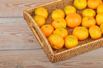 Orange on wickered tray