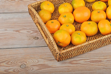 Orange on wickered tray
