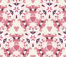 Vintage seamless pattern. Seamless pattern composed of color abstract elements located on white background.