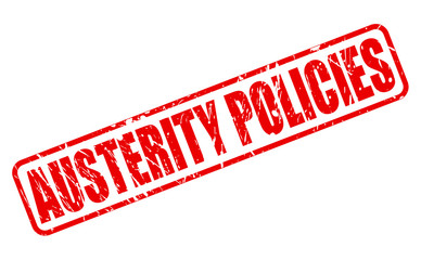 AUSTERITY POLICIES red stamp text