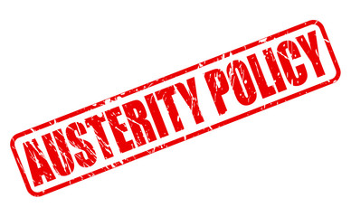 AUSTERITY POLICY red stamp text