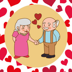 Love and romantic icons design 