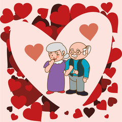 Love and romantic icons design 