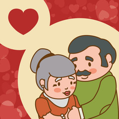 Love and romantic icons design 
