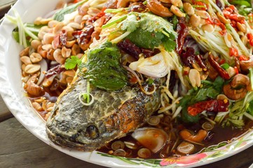 Deep Fried Snakehead Fish with Herb