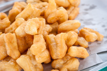 Deep-fried doughstick breakfast