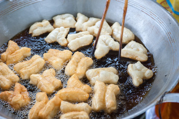 Deep-fried doughstick breakfast