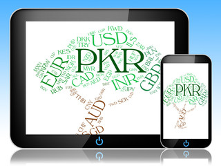 Pkr Currency Indicates Pakistani Rupees And Broker