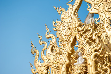Ornate Roof at Wat Rong Khun,Thailand