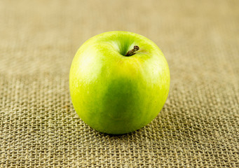 Closeup of bright green granny smith apple