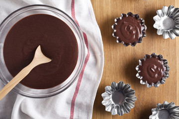 Muffin flower-shaped.