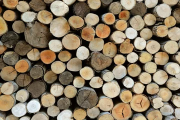 Möbelaufkleber firewood alpine winters for background © aimy27feb