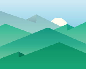 Vector background with mountains
