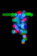 abstract background colorful blur bokeh circles for Christmas ba