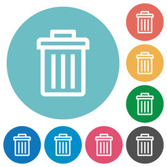 Flat delete icons