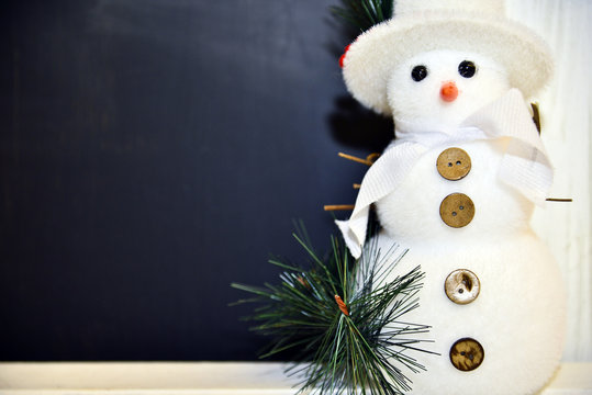winter photosession portrait blackboard