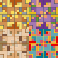 Vector set of seamless patterns