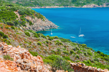 Coastal summer landscape of South Corsica
