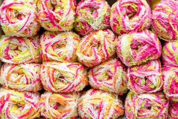 multicolor yarn ball