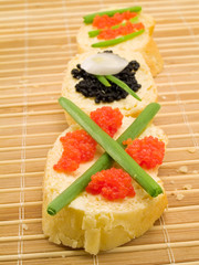 Sandwiches with Caviar