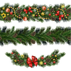 Seamless design elements for Christmas and New Year design
