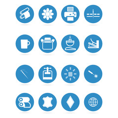 Icons types of printing, printing icon