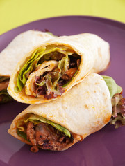 Meat wrap sandwich