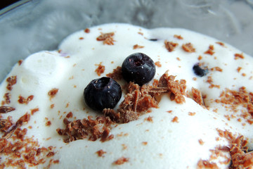 Ice cream with blueberries
