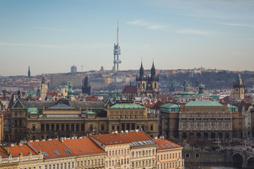 Fototapeta na wymiar Towers of Prague