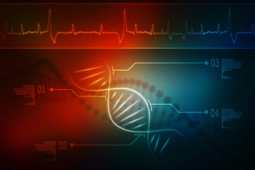 Fototapeta premium Digital illustration DNA structure