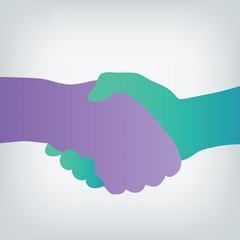 Handshake silhouette