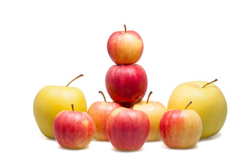 apples on a white background isolated